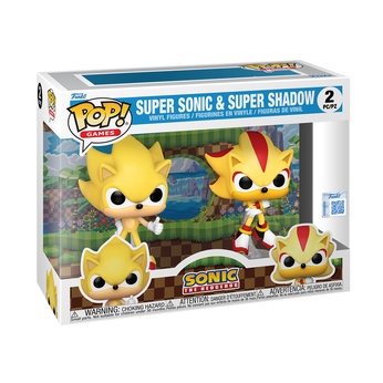Pop! Super Sonic & Super Shadow 2-Pack (Flocked), Image 2
